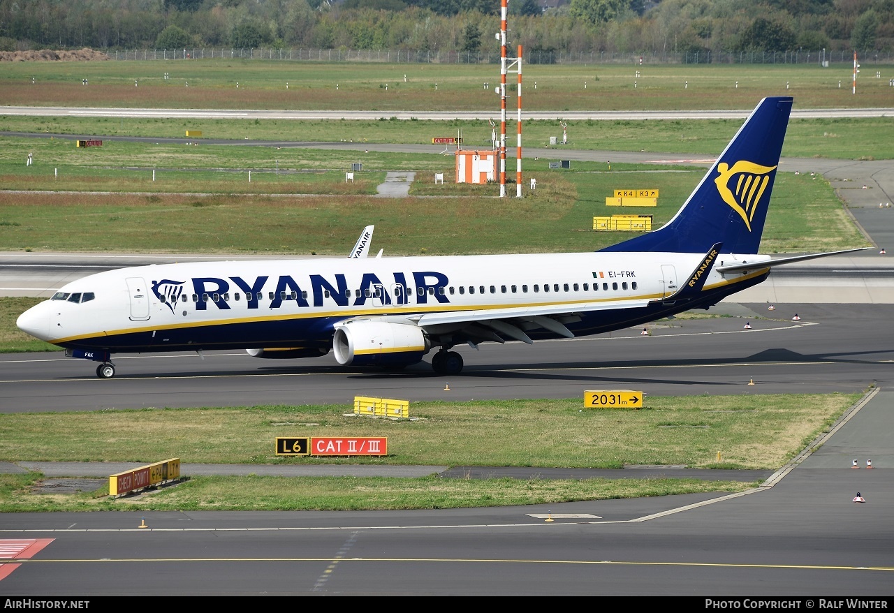 Aircraft Photo of EI-EFRK | Boeing 737-8AS | Ryanair | AirHistory.net #292376