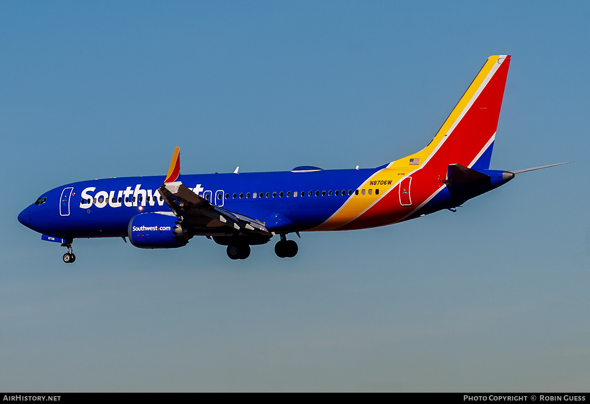 Aircraft Photo of N8706W | Boeing 737-8 Max 8 | Southwest Airlines | AirHistory.net #292435