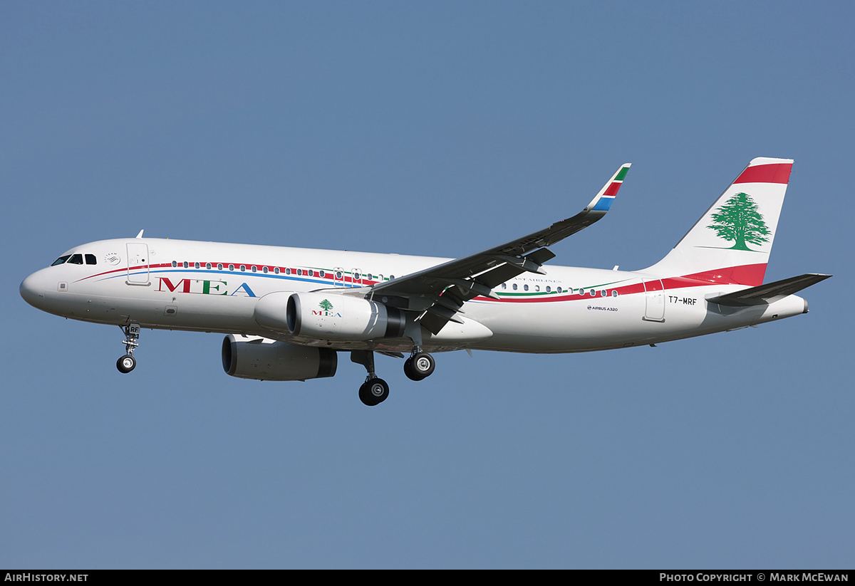 Aircraft Photo of T7-MRF | Airbus A320-232 | MEA - Middle East Airlines | AirHistory.net #292525