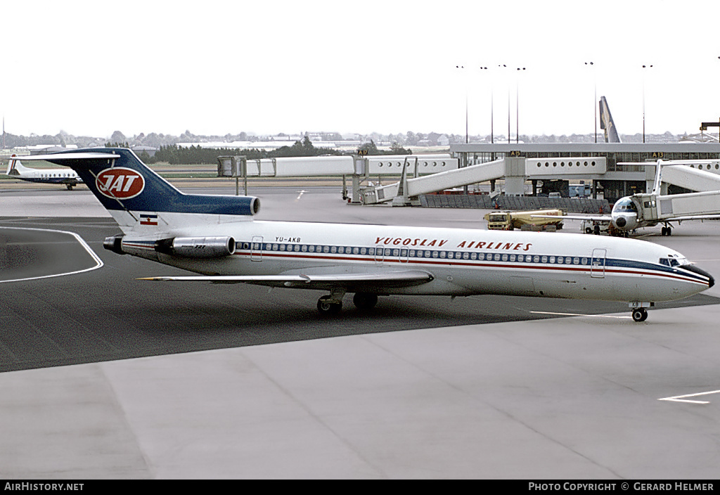 Aircraft Photo of YU-AKB | Boeing 727-2H9/Adv | JAT Yugoslav Airlines - Jugoslovenski Aerotransport | AirHistory.net #292597