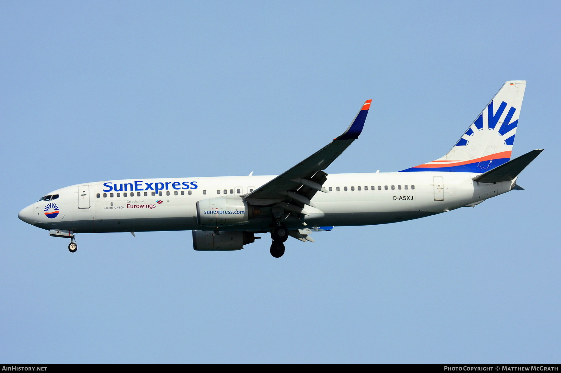 Aircraft Photo of D-ASXJ | Boeing 737-86N | SunExpress | AirHistory.net #292700