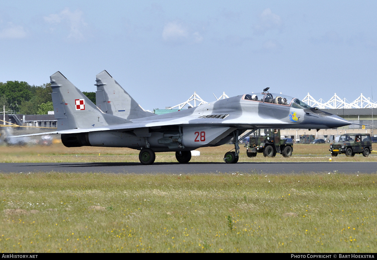 Aircraft Photo of 28 | Mikoyan-Gurevich MiG-29UB (9-51) | Poland - Air Force | AirHistory.net #292821