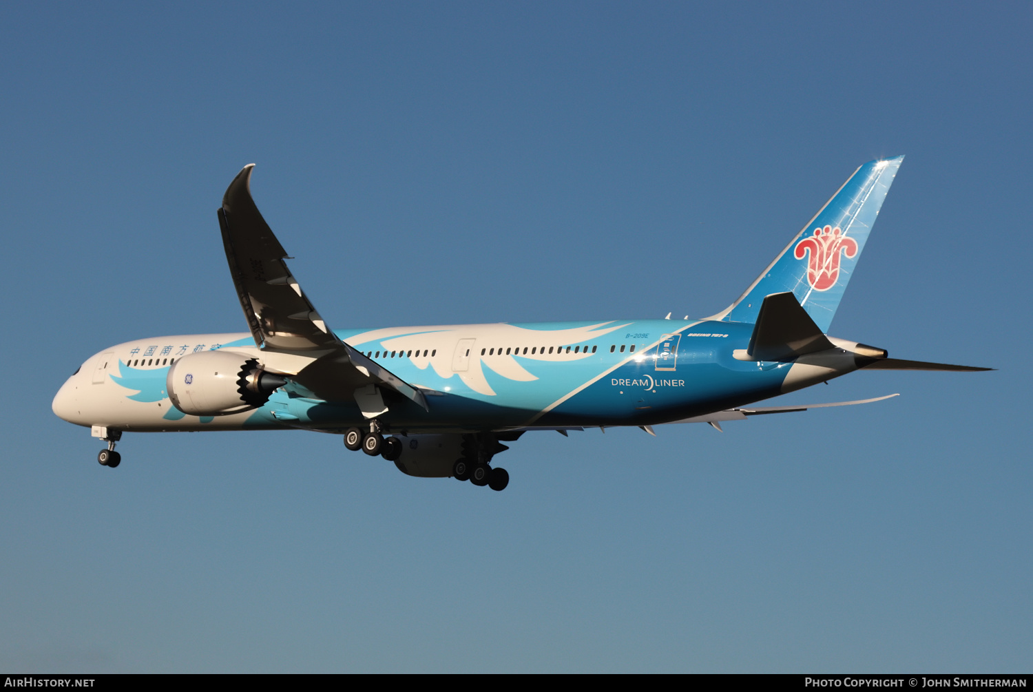 Aircraft Photo of B-209E | Boeing 787-9 Dreamliner | China Southern Airlines | AirHistory.net #292919