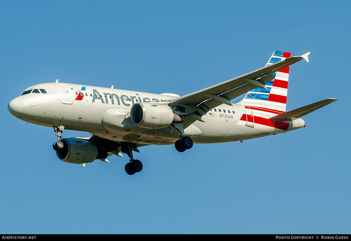 Aircraft Photo of N725UW | Airbus A319-112 | American Airlines | AirHistory.net #293008