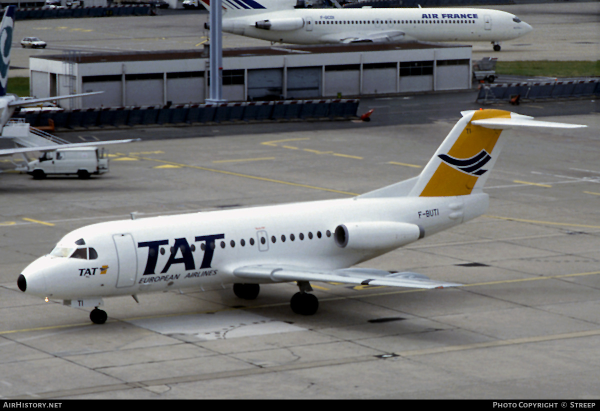 Aircraft Photo of F-BUTI | Fokker F28-1000 Fellowship | TAT European Airlines | AirHistory.net #293125