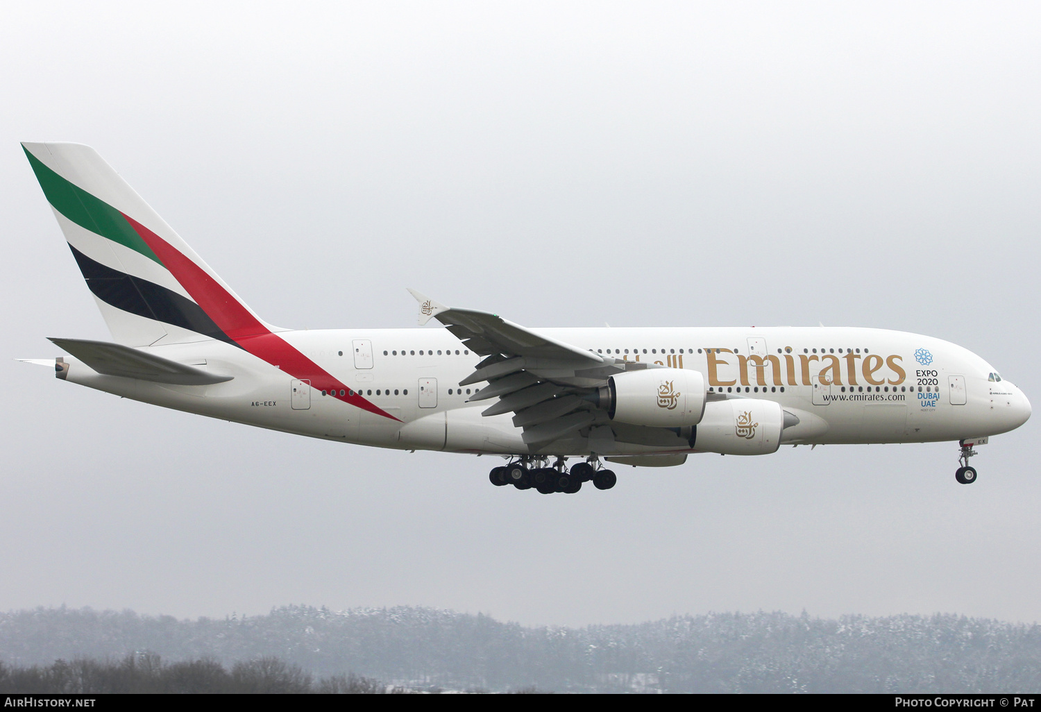 Aircraft Photo of A6-EEX | Airbus A380-861 | Emirates | AirHistory.net #293359