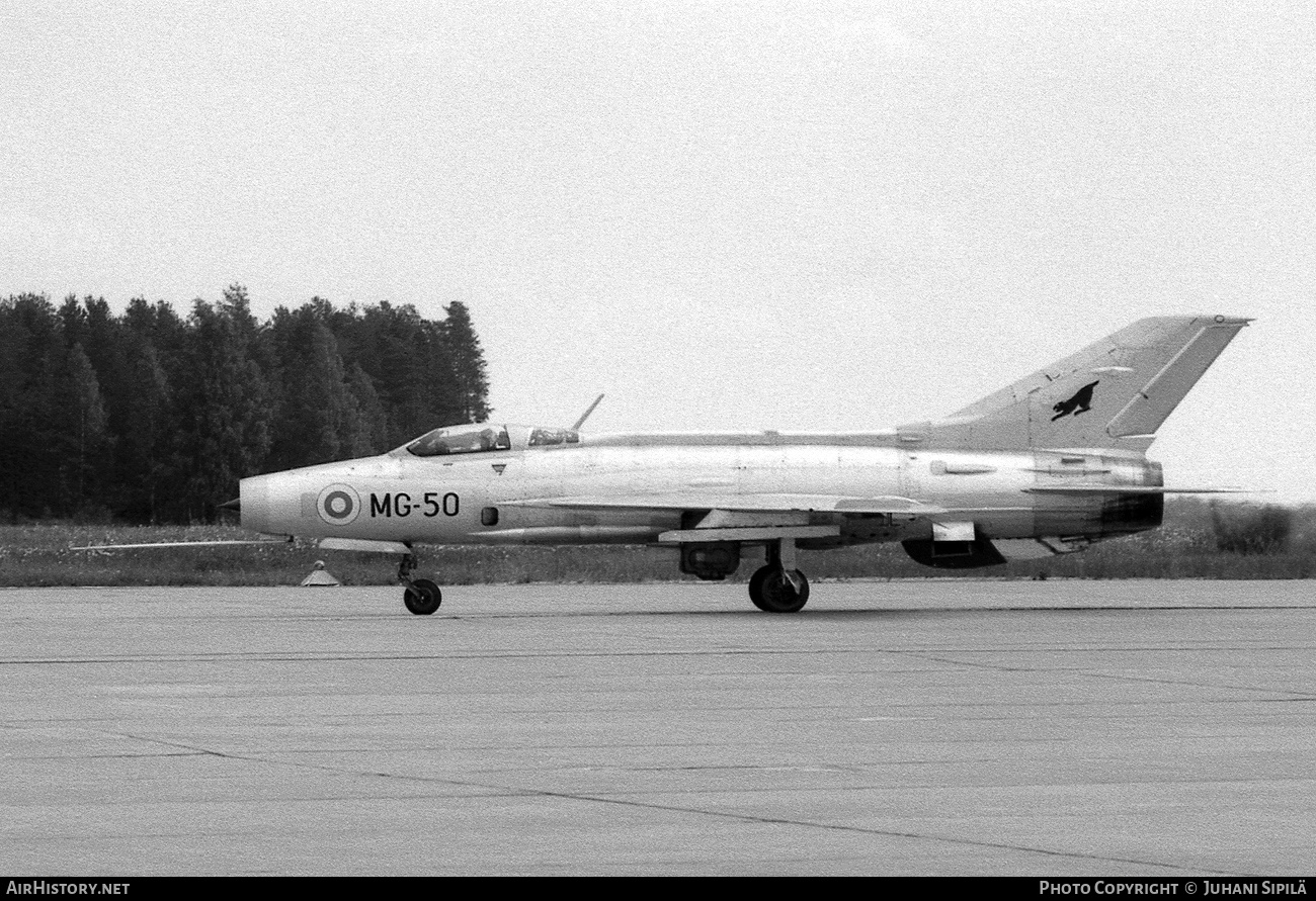 Aircraft Photo of MG-50 | Mikoyan-Gurevich MiG-21F-13 | Finland - Air Force | AirHistory.net #293437
