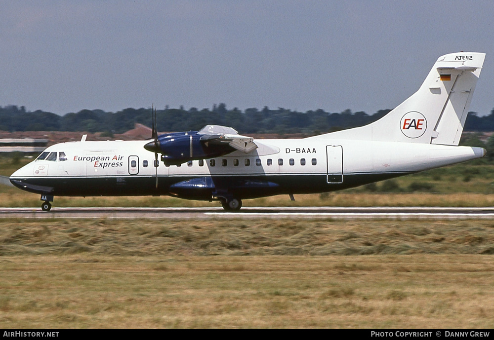 Aircraft Photo of D-BAAA | ATR ATR-42-300 | EAE - European Air Express | AirHistory.net #293507