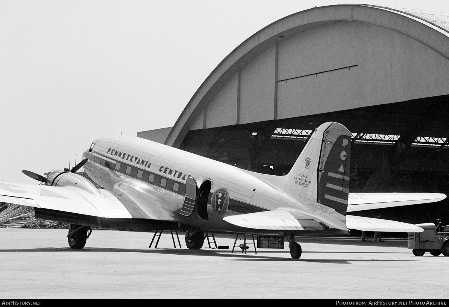 Aircraft Photo of NC21782 | Douglas DC-3-313 | Pennsylvania Central Airlines - PCA | AirHistory.net #293522