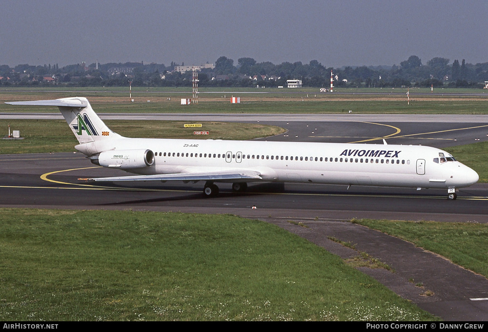Aircraft Photo of Z3-AAC | McDonnell Douglas MD-83 (DC-9-83) | Avioimpex | AirHistory.net #293631