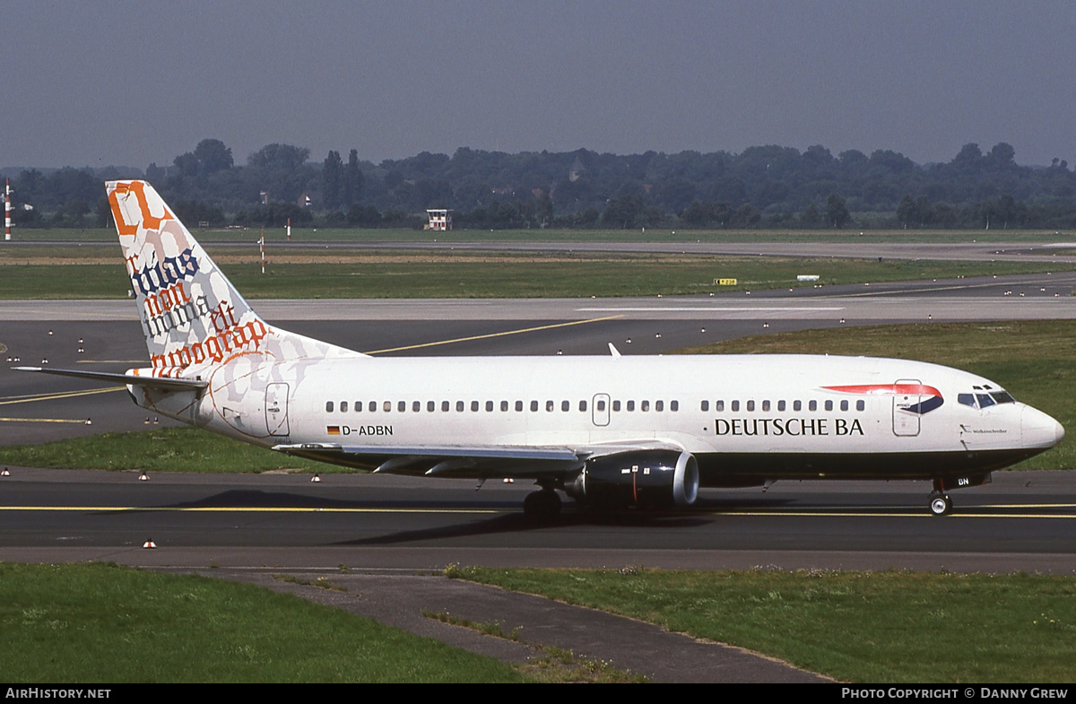 Aircraft Photo of D-ADBN | Boeing 737-31S | Deutsche BA | AirHistory.net #293843