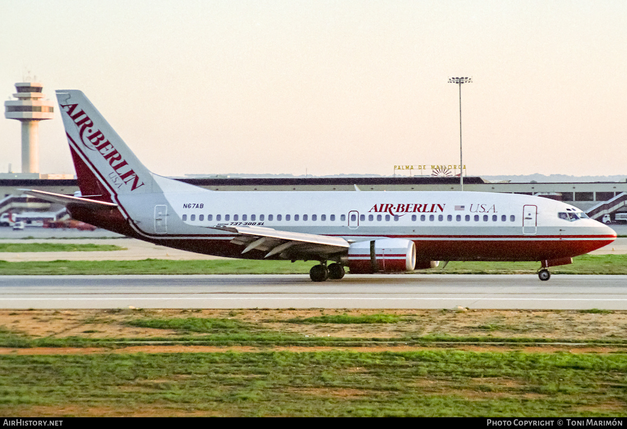 Aircraft Photo of N67AB | Boeing 737-3Y0 | Air Berlin USA | AirHistory.net #293844