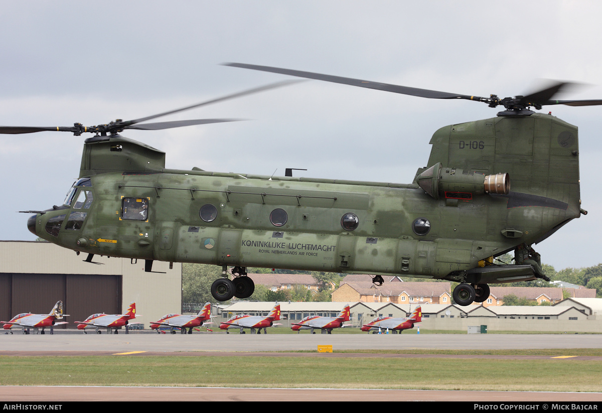 Aircraft Photo of D-106 | Boeing CH-47D Chinook (414) | Netherlands - Air Force | AirHistory.net #293911