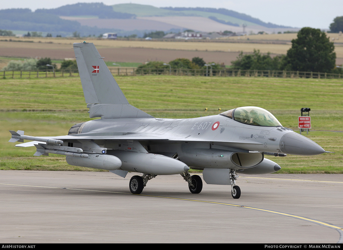 Aircraft Photo of E-607 | General Dynamics F-16A Fighting Falcon | Denmark - Air Force | AirHistory.net #294012