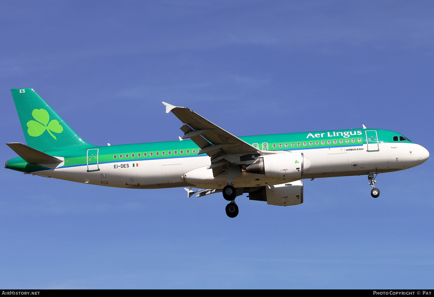 Aircraft Photo of EI-DES | Airbus A320-214 | Aer Lingus | AirHistory.net #294150