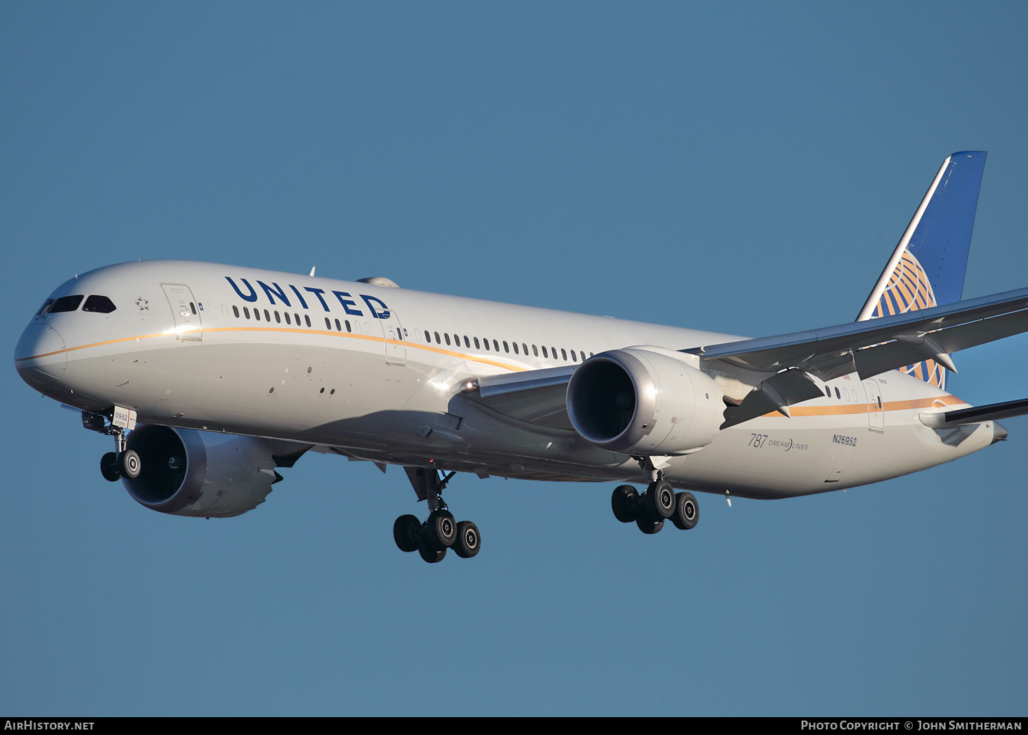 Aircraft Photo of N26952 | Boeing 787-9 Dreamliner | United Airlines | AirHistory.net #294309