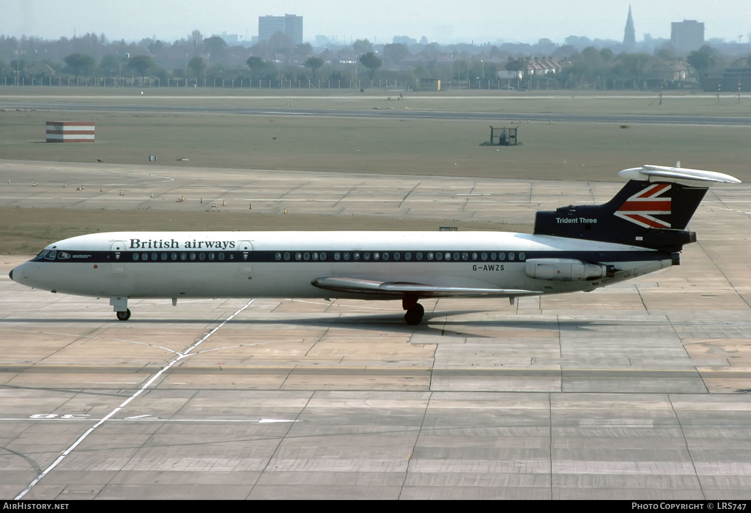 Aircraft Photo of G-AWZS | Hawker Siddeley HS-121 Trident 3B | British Airways | AirHistory.net #294511