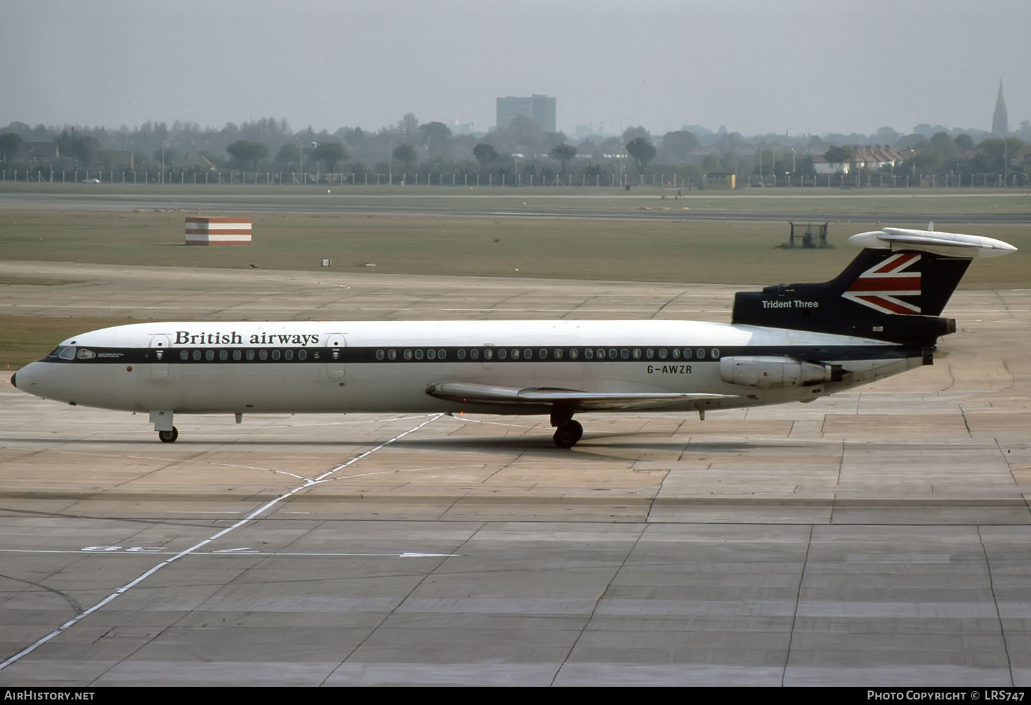 Aircraft Photo of G-AWZR | Hawker Siddeley HS-121 Trident 3B | British Airways | AirHistory.net #294518