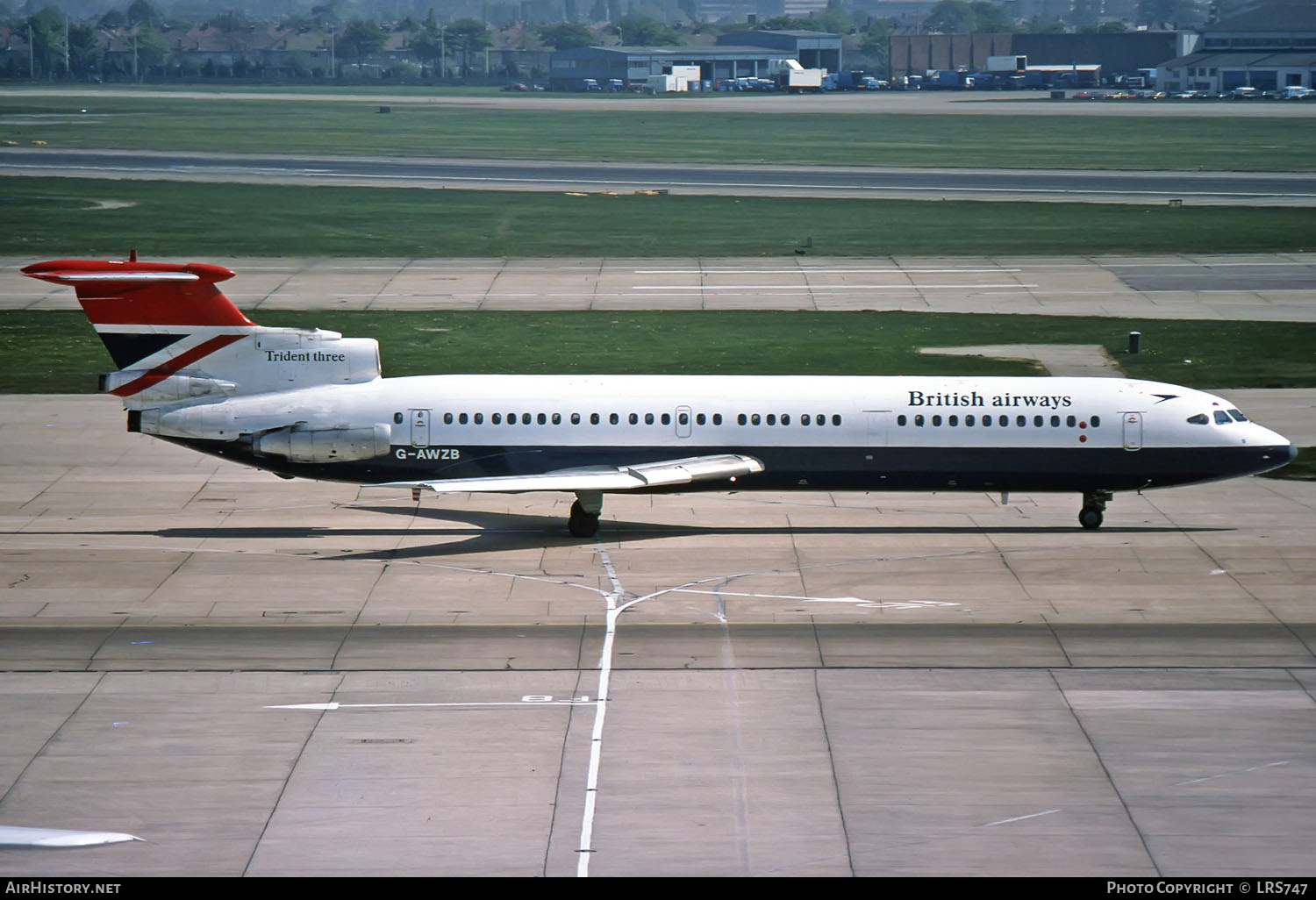 Aircraft Photo of G-AWZB | Hawker Siddeley HS-121 Trident 3B | British Airways | AirHistory.net #294532