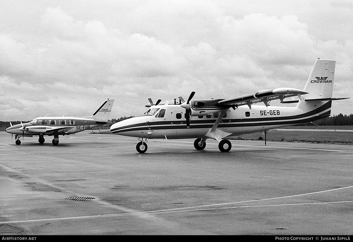 Aircraft Photo of SE-GEB | De Havilland Canada DHC-6-300 Twin Otter | CrownAir | AirHistory.net #294614