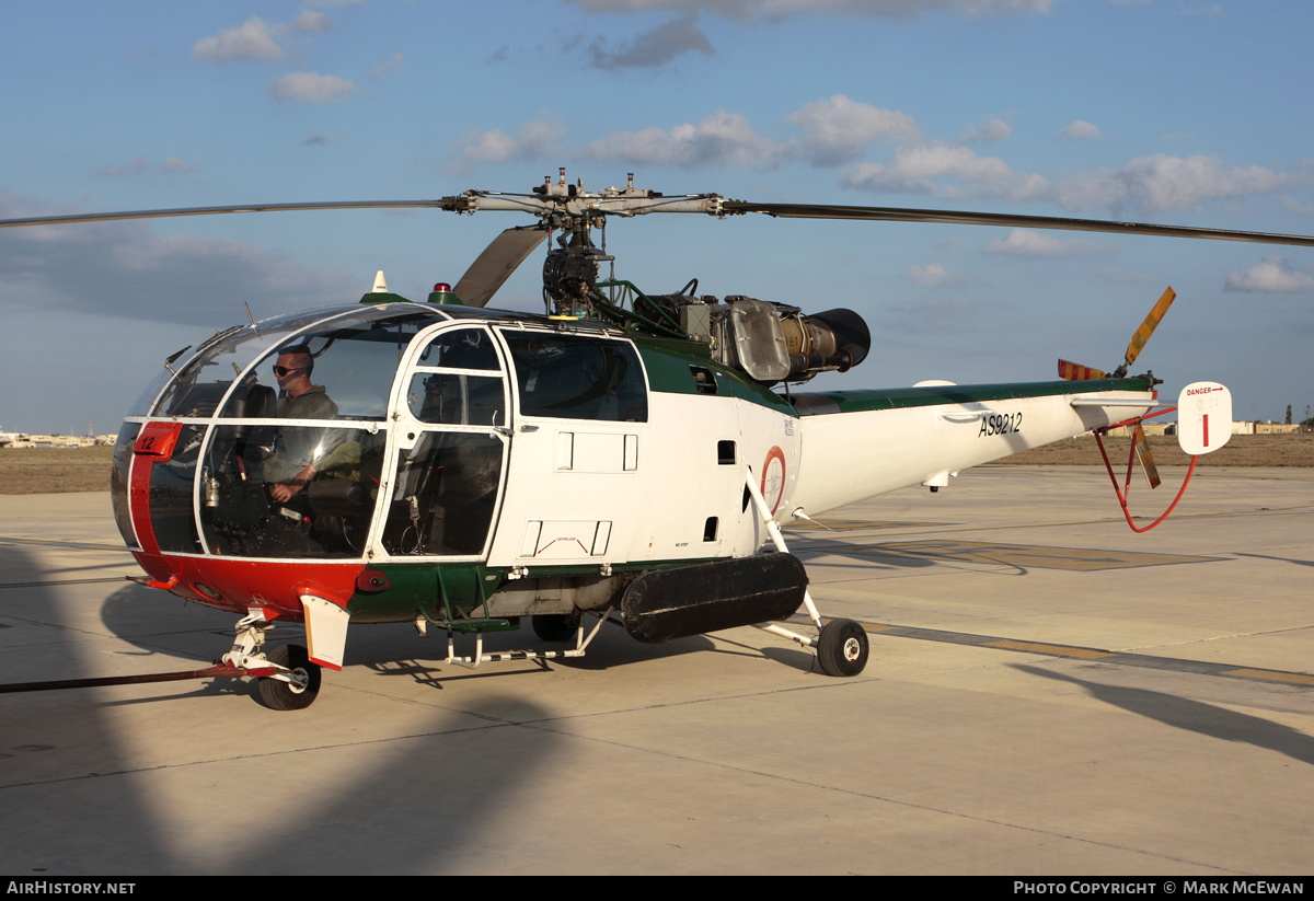 Aircraft Photo of AS9212 | Aerospatiale SA-316B Alouette III | Malta - Air Force | AirHistory.net #294665