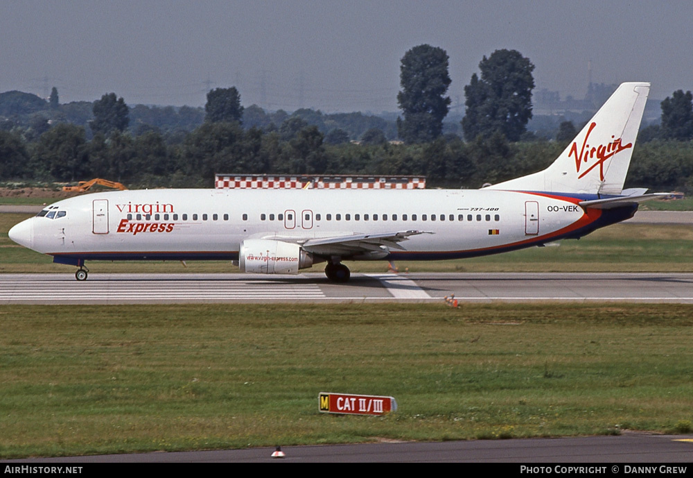 Aircraft Photo of OO-VEK | Boeing 737-405 | Virgin Express | AirHistory.net #294752