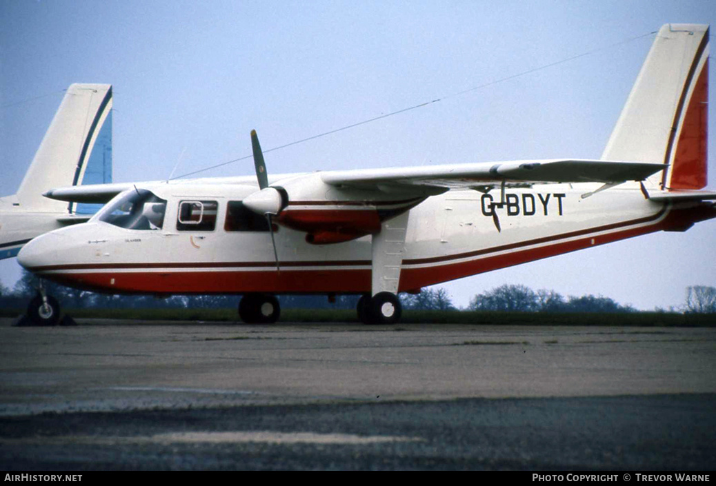 Aircraft Photo of G-BDYT | Britten-Norman BN-2A-20 Islander | AirHistory.net #294801