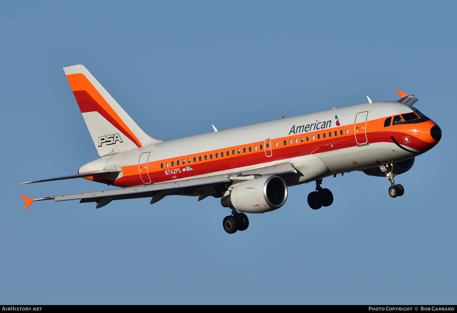 Aircraft Photo of N742PS | Airbus A319-112 | American Airlines | PSA - Pacific Southwest Airlines | AirHistory.net #294811