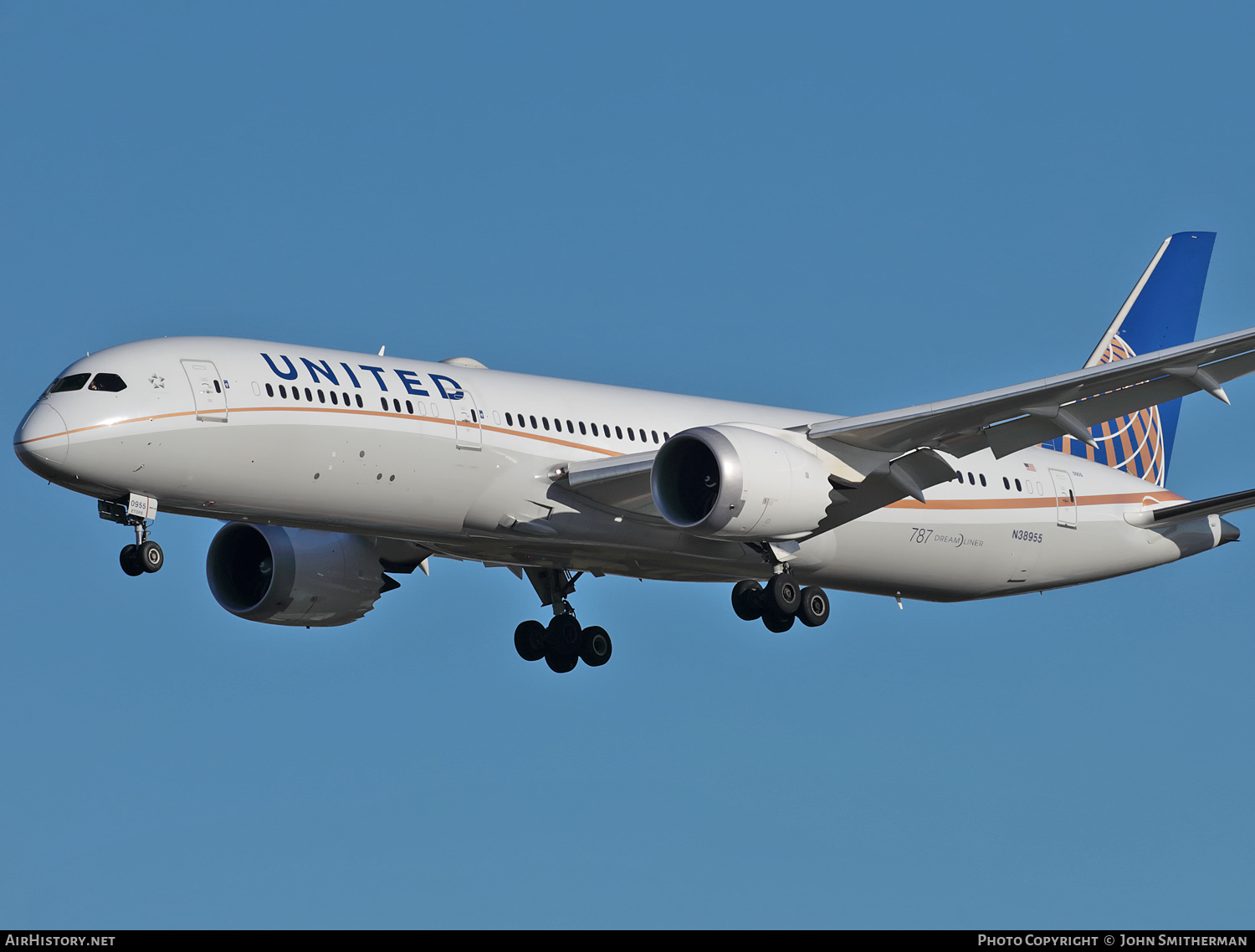 Aircraft Photo of N38955 | Boeing 787-9 Dreamliner | United Airlines | AirHistory.net #294815