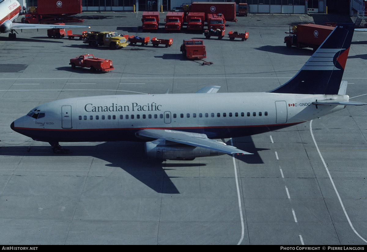Aircraft Photo of C-GNDC | Boeing 737-242C/Adv | Canadian Pacific - Canadien Pacifique | AirHistory.net #294839