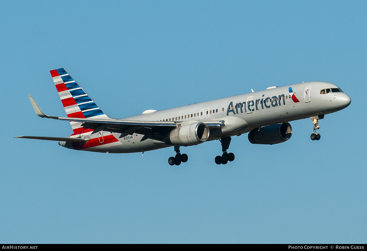 Aircraft Photo of N189AN | Boeing 757-223 | American Airlines | AirHistory.net #294864