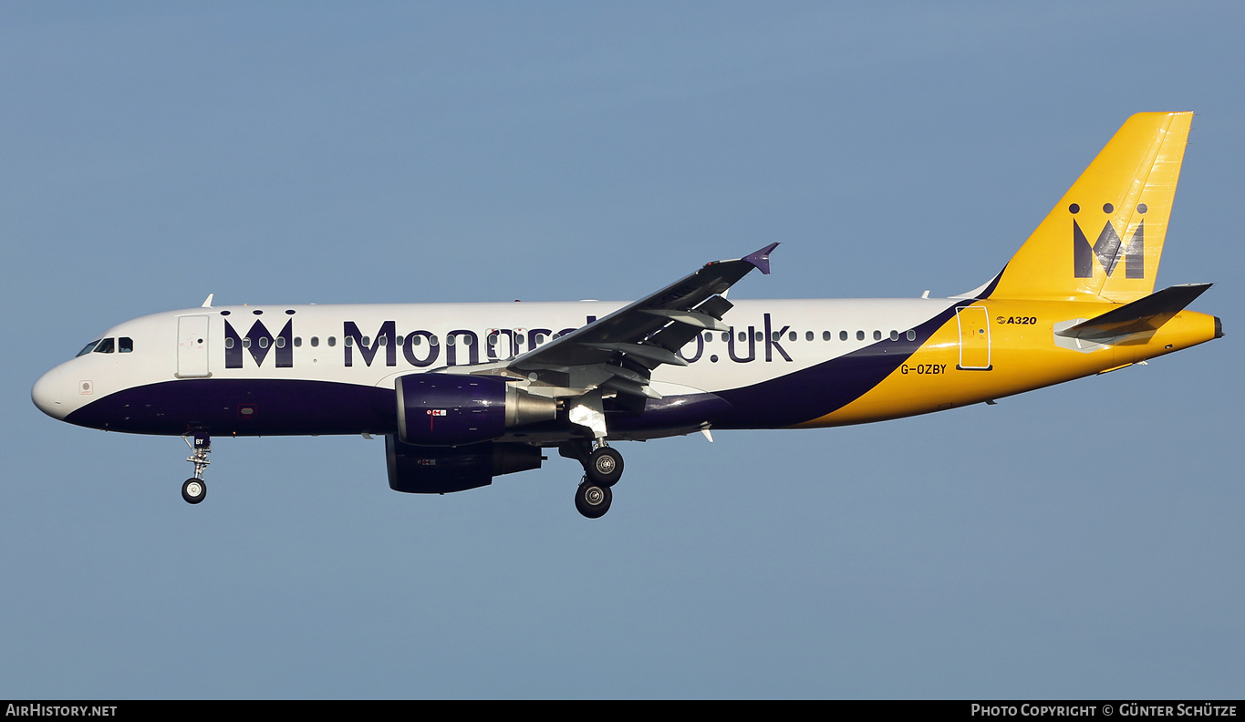 Aircraft Photo of G-OZBY | Airbus A320-214 | Monarch Airlines | AirHistory.net #294877