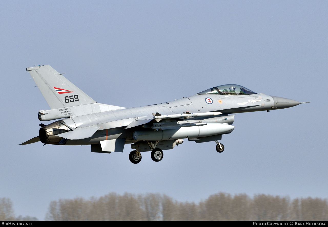 Aircraft Photo of 659 | General Dynamics F-16A Fighting Falcon | Norway - Air Force | AirHistory.net #294903