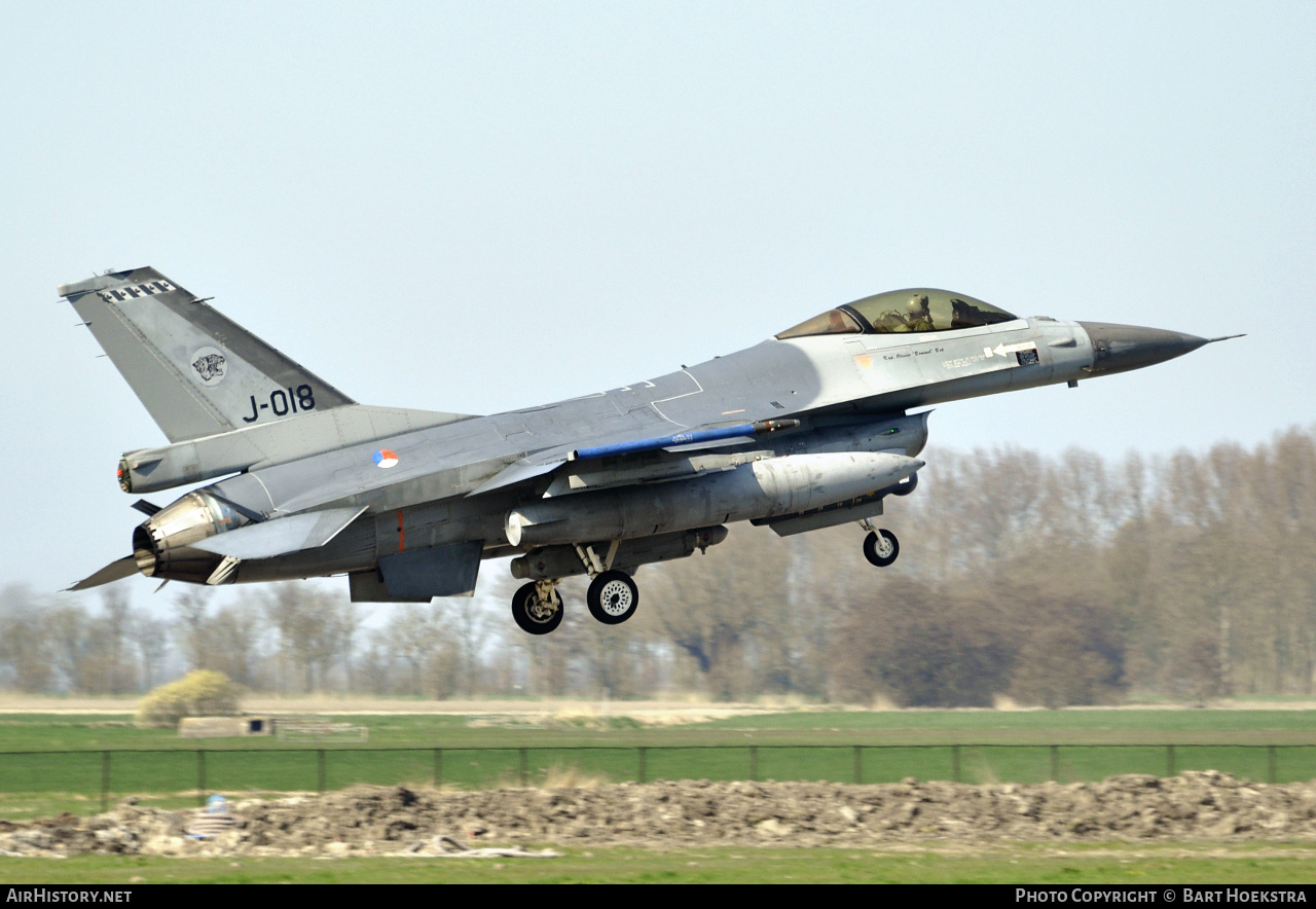 Aircraft Photo of J-018 | General Dynamics F-16A Fighting Falcon | Netherlands - Air Force | AirHistory.net #294909