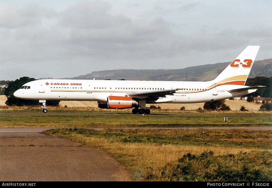 Aircraft Photo of C-FOON | Boeing 757-28A | Canada 3000 | AirHistory.net #295045