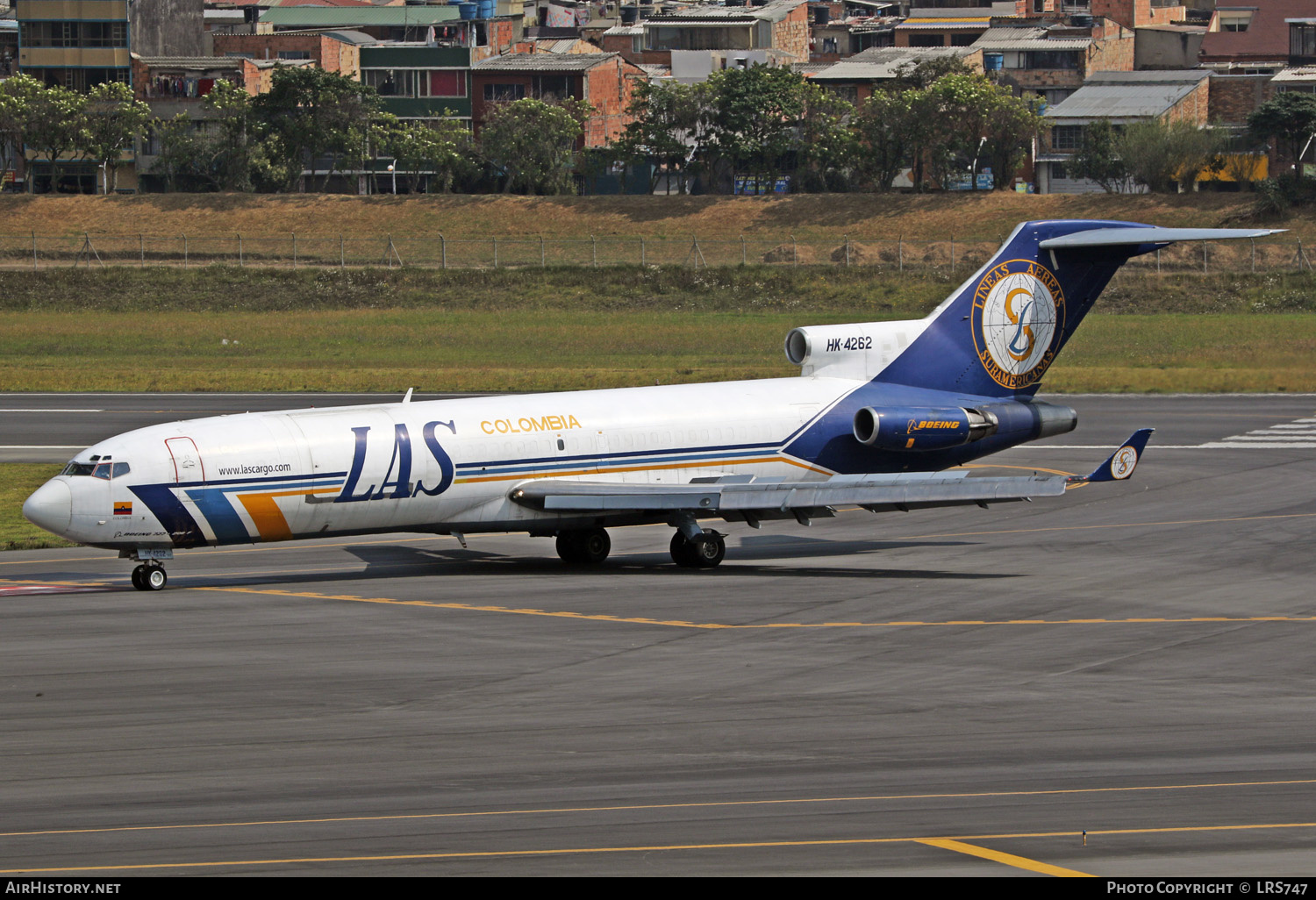 Aircraft Photo of HK-4262 | Boeing 727-2F9/Adv(F) | Líneas Aéreas Suramericanas - LAS Cargo | AirHistory.net #295140