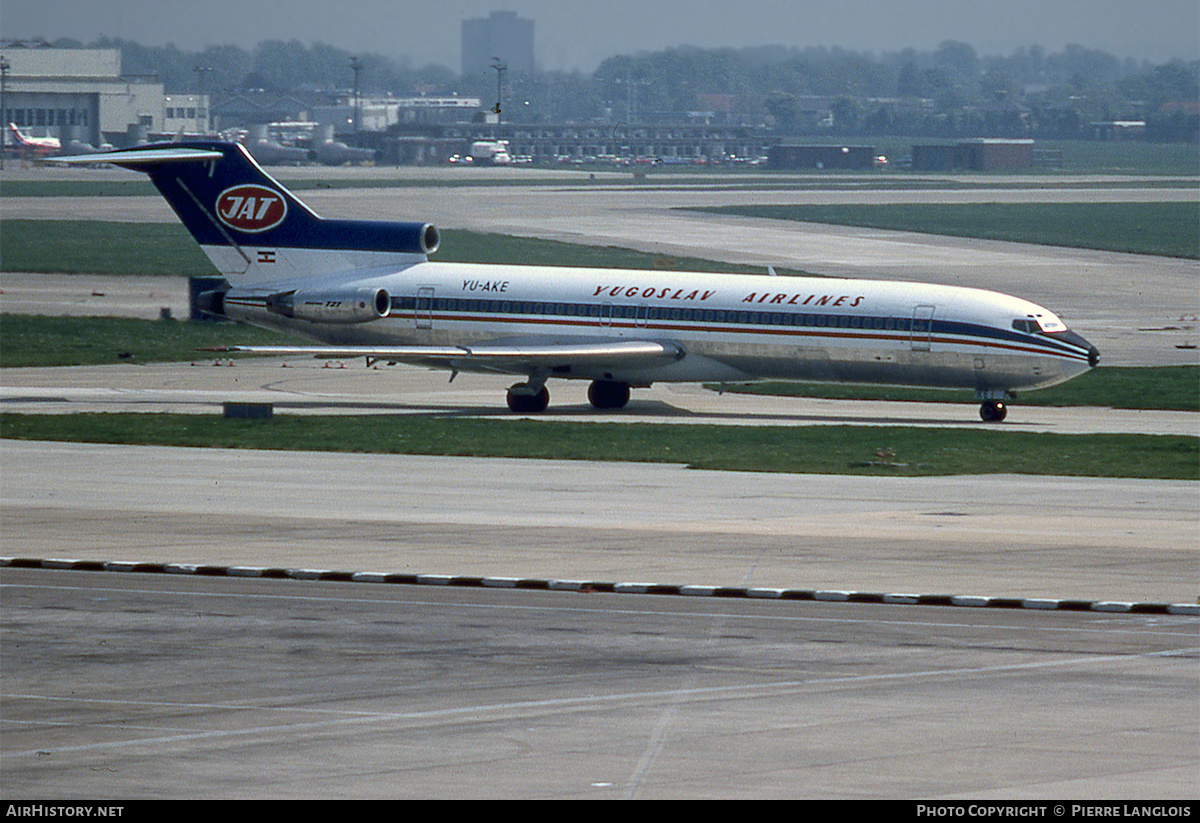 Aircraft Photo of YU-AKE | Boeing 727-2H9/Adv | JAT Yugoslav Airlines - Jugoslovenski Aerotransport | AirHistory.net #295187