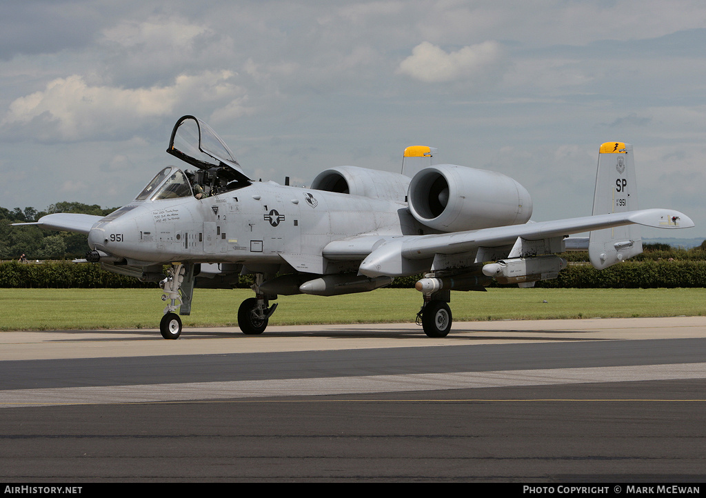 Aircraft Photo of 81-0951 | Fairchild A-10A Thunderbolt II | USA - Air Force | AirHistory.net #295207