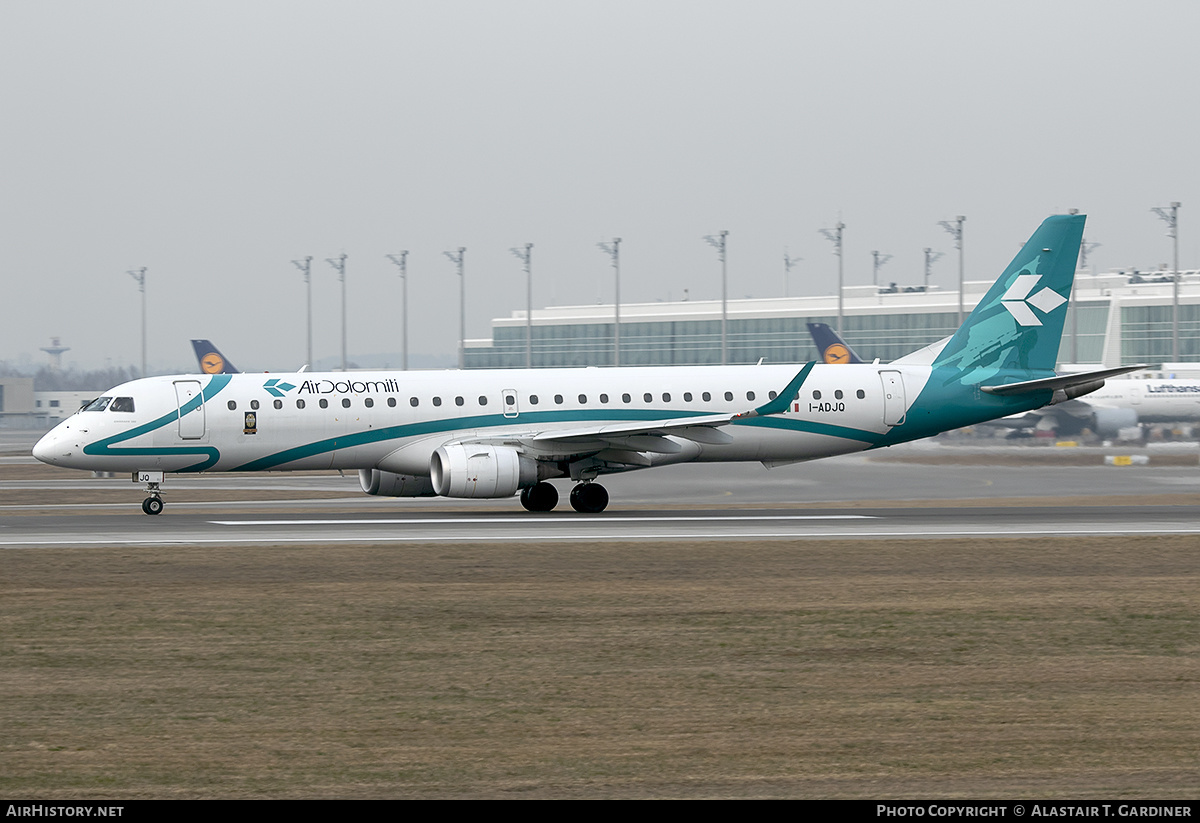 Aircraft Photo of I-ADJQ | Embraer 195LR (ERJ-190-200LR) | Air Dolomiti | AirHistory.net #295280