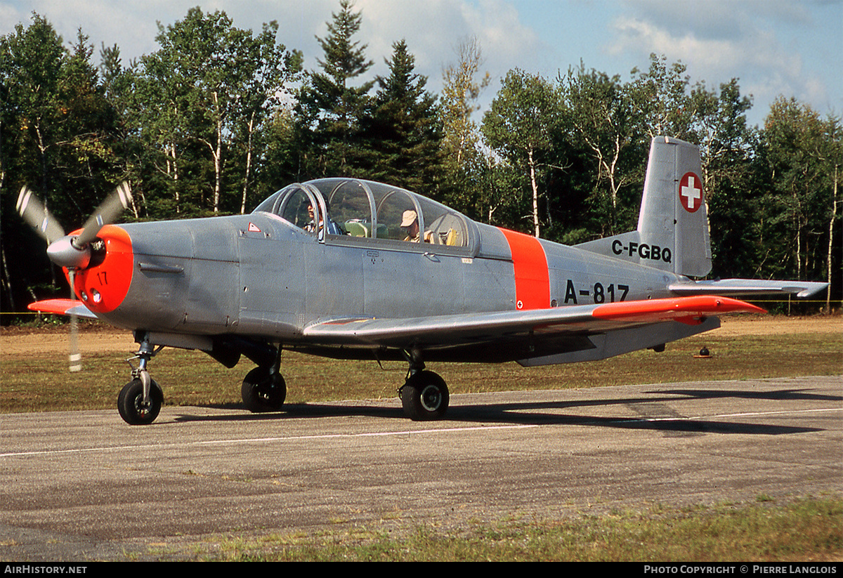 Aircraft Photo of C-FGBQ / A-817 | Pilatus P-3-05 | Switzerland - Air Force | AirHistory.net #295394