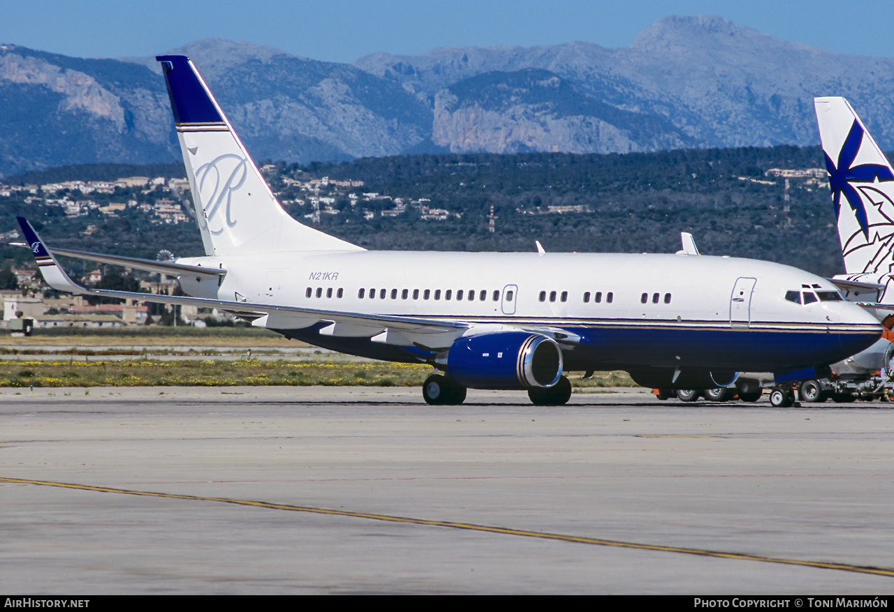 Aircraft Photo of N21KR | Boeing 737-74T BBJ | AirHistory.net #295435