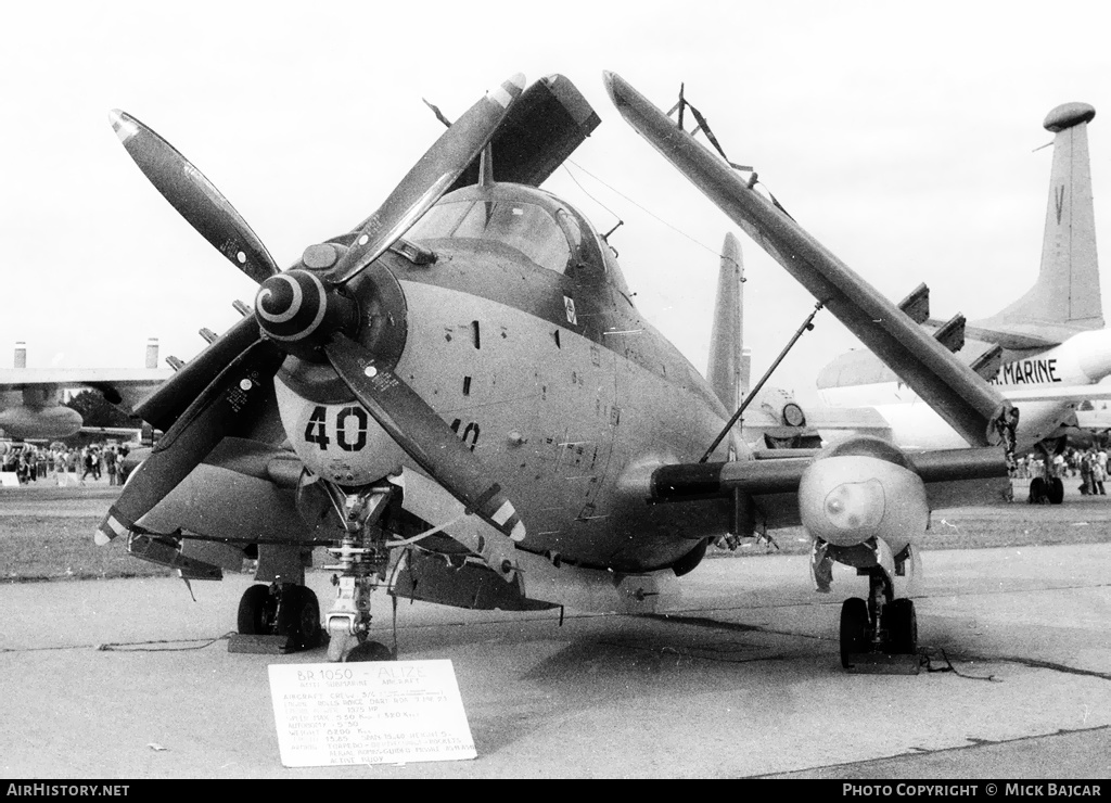 Aircraft Photo of 40 | Bréguet 1050 Alizé | France - Navy | AirHistory.net #295497