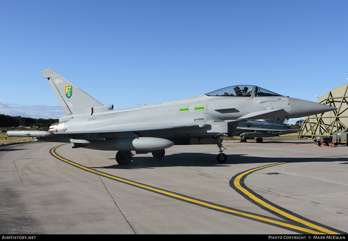 Aircraft Photo of ZJ918 | Eurofighter EF-2000 Typhoon FGR4 | UK - Air Force | AirHistory.net #295585