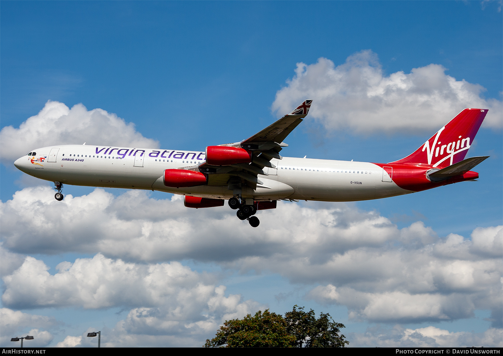 Aircraft Photo of G-VSUN | Airbus A340-313 | Virgin Atlantic Airways | AirHistory.net #295738