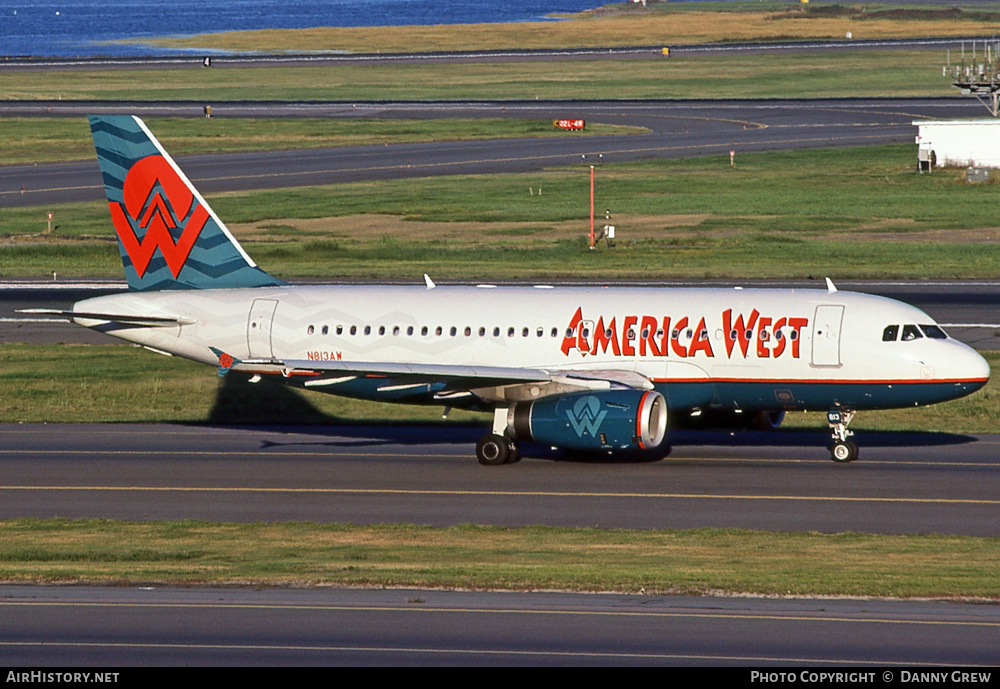 Aircraft Photo of N813AW | Airbus A319-132 | America West Airlines | AirHistory.net #296267