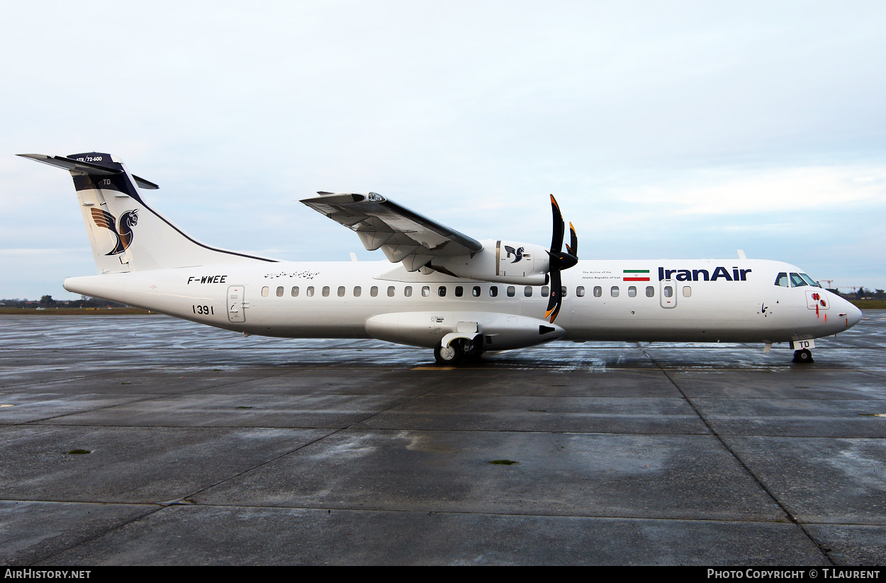 Aircraft Photo of F-WWEE | ATR ATR-72-600 (ATR-72-212A) | Iran Air | AirHistory.net #296273