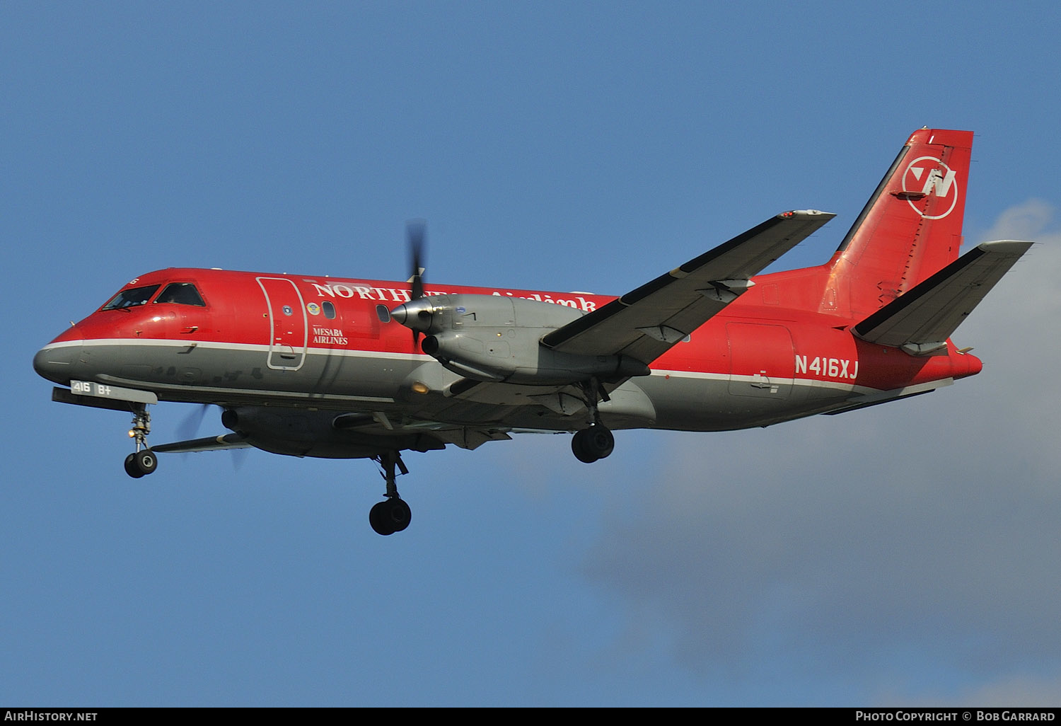 Aircraft Photo of N416XJ | Saab 340B/Plus | Northwest Airlink | AirHistory.net #296501