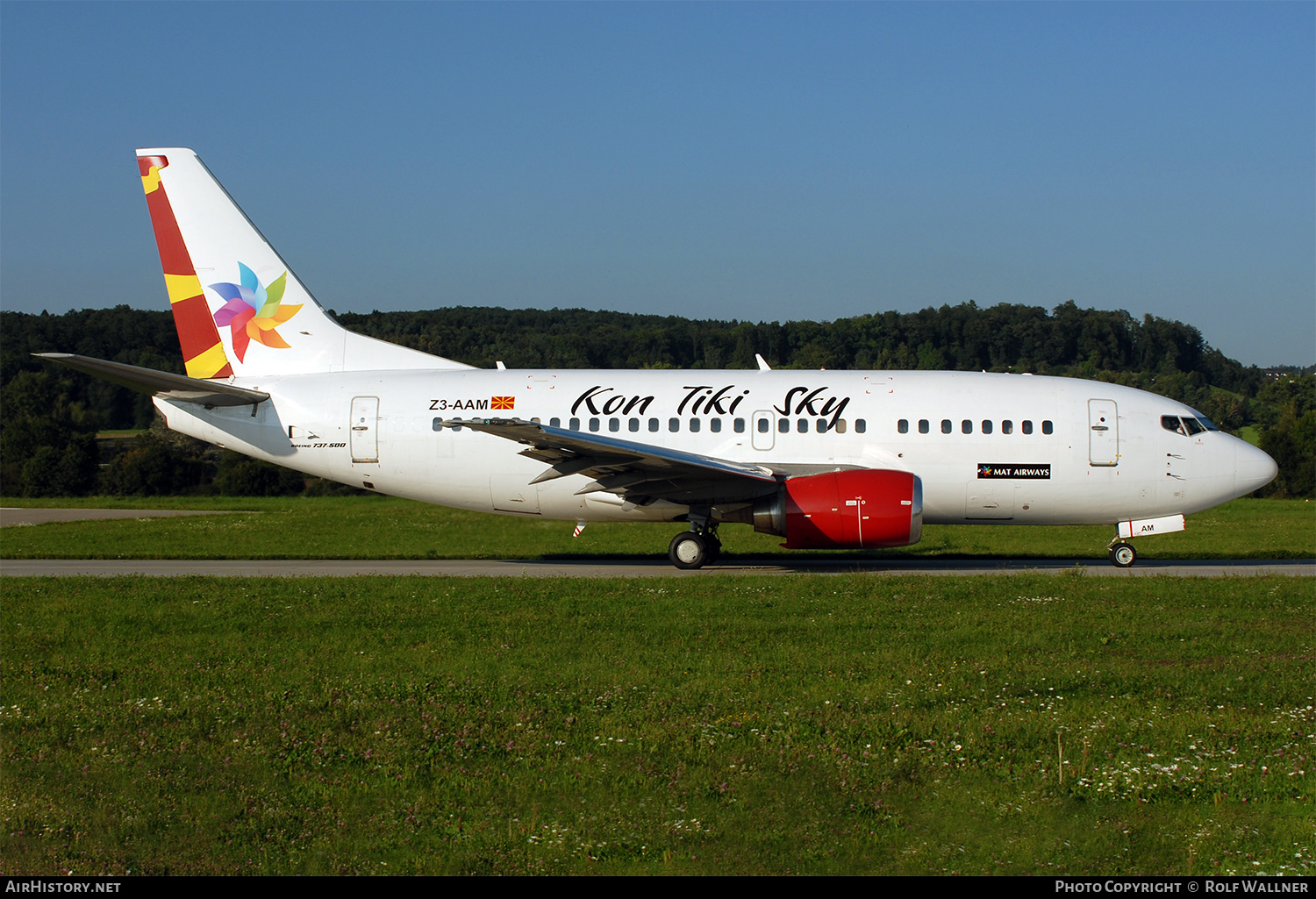 Aircraft Photo of Z3-AAM | Boeing 737-529 | Kon Tiki Sky | AirHistory.net #296522