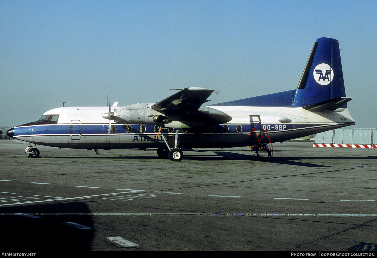 Aircraft Photo of OO-SBP | Fokker F27-400 Friendship | Air Alpes | AirHistory.net #296753
