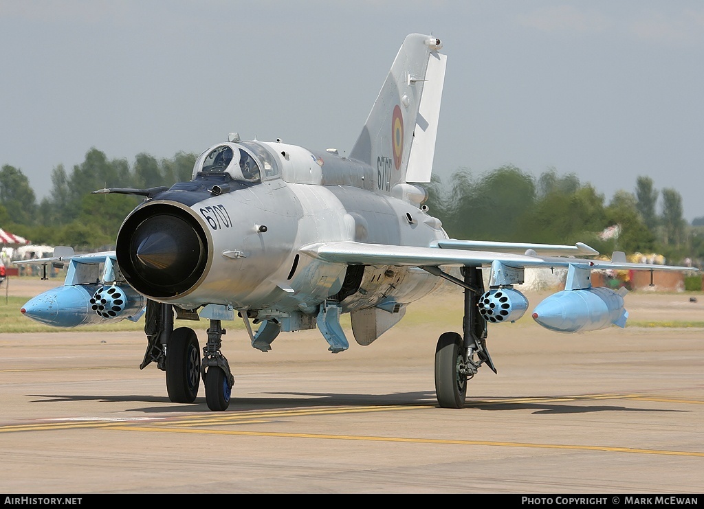 Aircraft Photo of 6707 | Mikoyan-Gurevich MiG-21MF-75 Lancer C | Romania - Air Force | AirHistory.net #296809